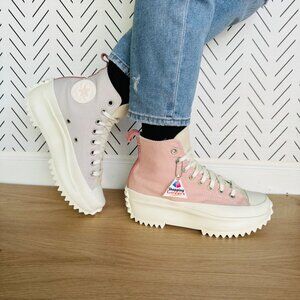❤️Converse Run Star Hike Platform Hi 9.5 Women Shoes Sneakers Pink Beige A08785C